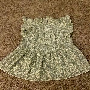 Shein small sage green ruffle top